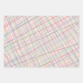 Abstraktes Tartan-Muster Geschenkpapier Set (Vorderseite)