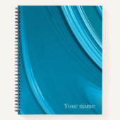 Abstraktes Teal-Monogramm Notizblock (Vorderseite)