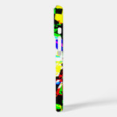 Abstraktes Techno Graphic Neon Noise Artwork MSG Case-Mate iPhone Hülle (Rückseite / Links)