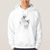 Abstraktes Telefonaddict-Sketch Hoodie (Vorderseite)