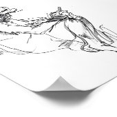 Abstraktes Telefonaddict-Sketch Poster (Ecke)