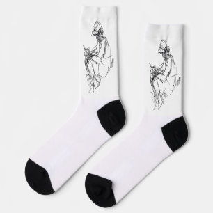 Abstraktes Telefonaddict-Sketch Socken