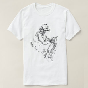 Abstraktes Telefonaddict-Sketch T-Shirt