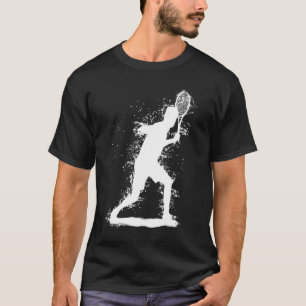 Abstraktes Tennismuster T-Shirt