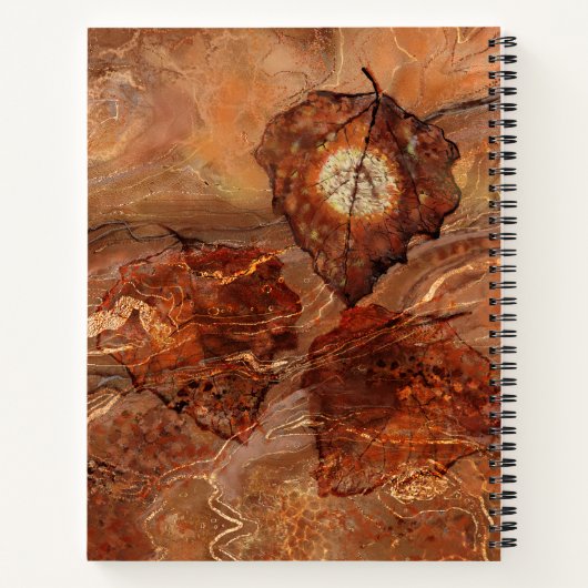 Abstraktes Terracotta Spiral Notebook Notizblock (Rückseite)