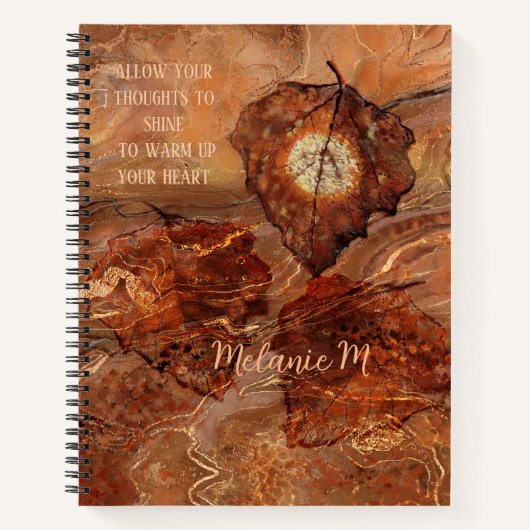 Abstraktes Terracotta Spiral Notebook Notizblock (Vorderseite)