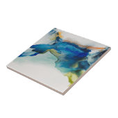 Abstraktes Terrain - Blau Fliese (Seite)