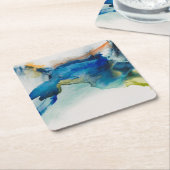 Abstraktes Terrain - Blau Rechteckiger Pappuntersetzer (angewinkelt)