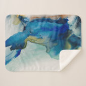 Abstraktes Terrain - Blau Sherpadecke (Vorderseite (Horizontal))