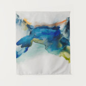 Abstraktes Terrain - Blau Wandteppich (Vorderseite)