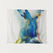 Abstraktes Terrain - Blau Wandteppich (Vorderseite (Horizontal))