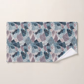 Abstraktes Terrazzo-Design von Blau und Mauve Badhandtuch Set (Handtuch)