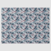 Abstraktes Terrazzo-Design von Blau und Mauve Seidenpapier (Vorderseite)