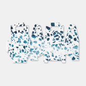 Abstraktes Terrazzo Mosaic Navy & Light Blue Muste Geschenkschachtel (Ungefaltet)
