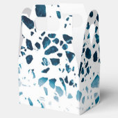 Abstraktes Terrazzo Mosaic Navy & Light Blue Muste Geschenkschachtel (Geöffnet)