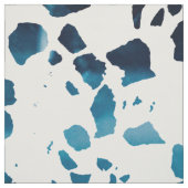 Abstraktes Terrazzo Mosaic Navy & Light Blue Muste Stoff (Muster)