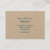 Abstraktes Terrazzo Mosaic Navy & Light Blue Muste Visitenkarte (Rückseite)