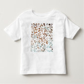 Abstraktes Terrazzo Mosaic Rust Brown & Blue Muste Kleinkind T-shirt (Vorderseite)