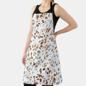 Abstraktes Terrazzo Mosaic Rust Brown & Blue Muste Schürze (InSitu)