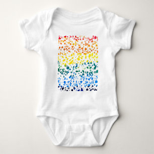 Abstraktes Terrazzo-Mosaik Buntes Regenbogenmuster Baby Strampler