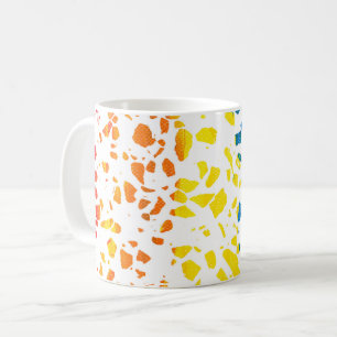 Abstraktes Terrazzo-Mosaik Buntes Regenbogenmuster Kaffeetasse