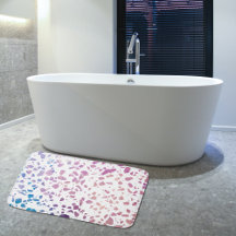 Abstraktes Terrazzo Mosaik Pink & Blue Muster