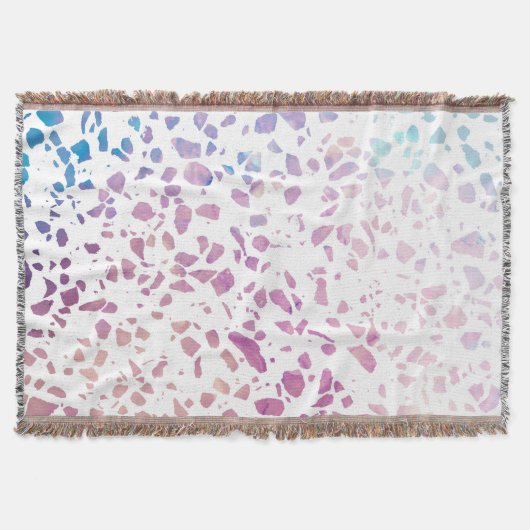 Abstraktes Terrazzo Mosaik Pink & Blue Muster Decke (Vorderseite)