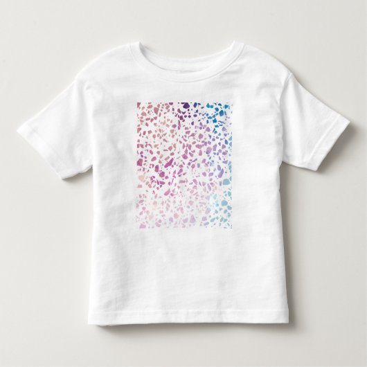 Abstraktes Terrazzo Mosaik Pink & Blue Muster Kleinkind T-shirt (Vorderseite)