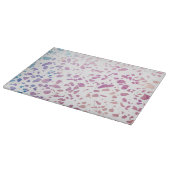 Abstraktes Terrazzo Mosaik Pink & Blue Muster Schneidebrett (Ecke)
