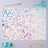 Abstraktes Terrazzo Mosaik Pink & Blue Muster Seidenpapier (Basteln)