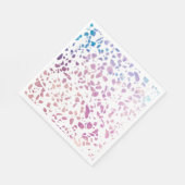 Abstraktes Terrazzo Mosaik Pink & Blue Muster Serviette (Ecke)
