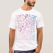 Abstraktes Terrazzo Mosaik Pink & Blue Muster T-Shirt (Vorderseite)