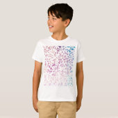 Abstraktes Terrazzo Mosaik Pink & Blue Muster T-Shirt (Vorne ganz)