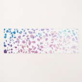 Abstraktes Terrazzo Mosaik Pink & Blue Muster Yogamatte (Vorderseite (Horizontal))