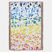 Abstraktes Terrazzo-Mosaik-Rainbow-Muster Decke (Vorderseite Vertikal)