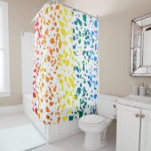 Abstraktes Terrazzo-Mosaik-Rainbow-Muster Duschvorhang (Beispiel)