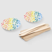 Abstraktes Terrazzo-Mosaik-Rainbow-Muster Fächer (Non-assembled)