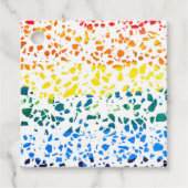 Abstraktes Terrazzo-Mosaik-Rainbow-Muster Geschenkanhänger (Vorderseite)