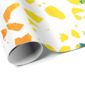 Abstraktes Terrazzo-Mosaik-Rainbow-Muster Geschenkpapier (Rolleneckpunkt)