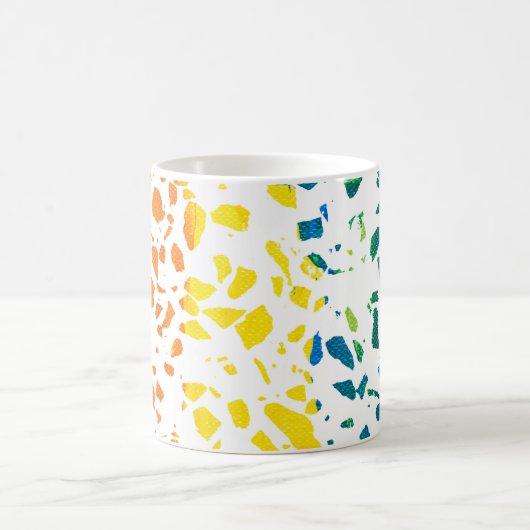 Abstraktes Terrazzo-Mosaik-Rainbow-Muster Kaffeetasse (Mittel)