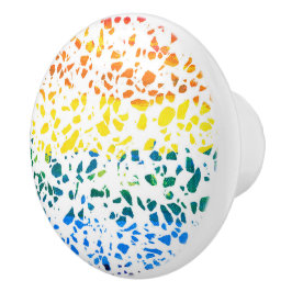 Abstraktes Terrazzo-Mosaik-Rainbow-Muster Keramikknauf