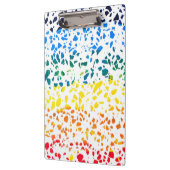 Abstraktes Terrazzo-Mosaik-Rainbow-Muster Klemmbrett (Links)