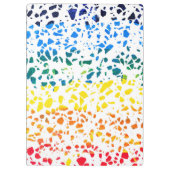 Abstraktes Terrazzo-Mosaik-Rainbow-Muster Klemmbrett (Rückseite)