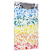 Abstraktes Terrazzo-Mosaik-Rainbow-Muster Klemmbrett (Rechts)