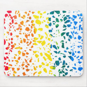 Abstraktes Terrazzo-Mosaik-Rainbow-Muster Mousepad