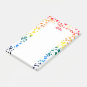 Abstraktes Terrazzo-Mosaik-Rainbow-Muster Post-it Klebezettel (angewinkelt)