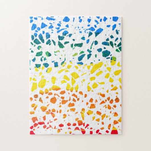 Abstraktes Terrazzo-Mosaik-Rainbow-Muster Puzzle (Vertikal)