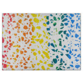 Abstraktes Terrazzo-Mosaik-Rainbow-Muster Schneidebrett (Vorderseite)