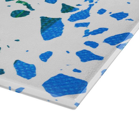 Abstraktes Terrazzo-Mosaik-Rainbow-Muster Schneidebrett (Ecke)