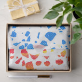 Abstraktes Terrazzo-Mosaik-Rainbow-Muster Seidenpapier (Geschenk)